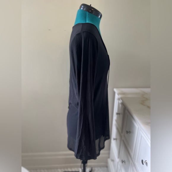 La Vie En Rose Beach Cover-Up (Black, Small/Medium) - Picture 2 of 3